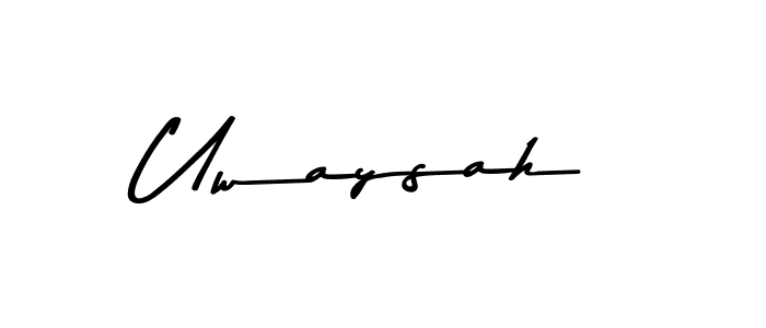 Design your own signature with our free online signature maker. With this signature software, you can create a handwritten (Asem Kandis PERSONAL USE) signature for name Uwaysah. Uwaysah signature style 9 images and pictures png