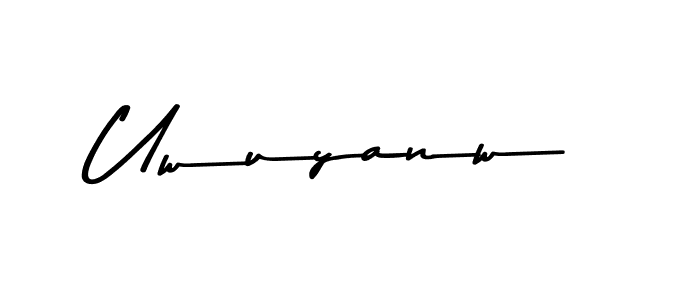 Create a beautiful signature design for name Uwuyanw. With this signature (Asem Kandis PERSONAL USE) fonts, you can make a handwritten signature for free. Uwuyanw signature style 9 images and pictures png