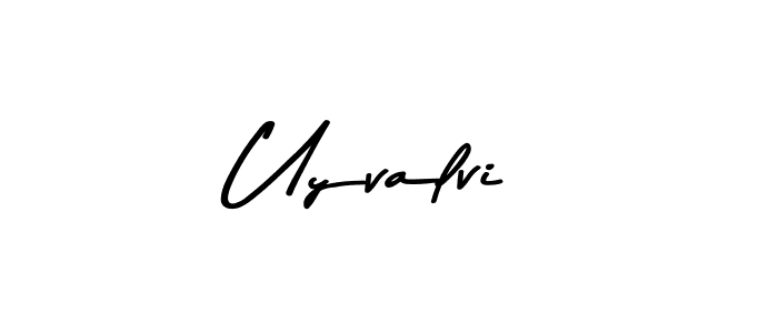 How to make Uyvalvi name signature. Use Asem Kandis PERSONAL USE style for creating short signs online. This is the latest handwritten sign. Uyvalvi signature style 9 images and pictures png