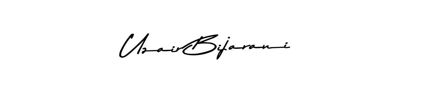 This is the best signature style for the Uzair Bijarani name. Also you like these signature font (Asem Kandis PERSONAL USE). Mix name signature. Uzair Bijarani signature style 9 images and pictures png