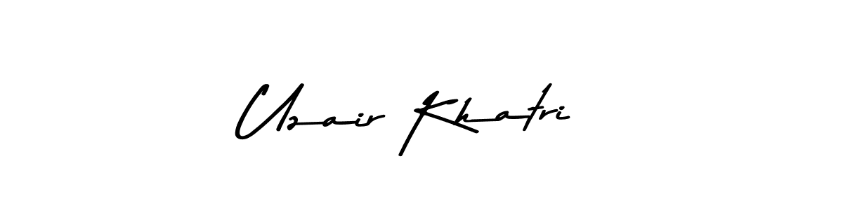 Create a beautiful signature design for name Uzair Khatri. With this signature (Asem Kandis PERSONAL USE) fonts, you can make a handwritten signature for free. Uzair Khatri signature style 9 images and pictures png