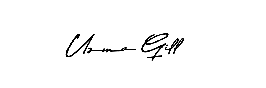 Use a signature maker to create a handwritten signature online. With this signature software, you can design (Asem Kandis PERSONAL USE) your own signature for name Uzma Gill. Uzma Gill signature style 9 images and pictures png