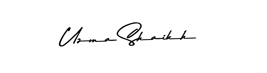 Also You can easily find your signature by using the search form. We will create Uzma Shaikh name handwritten signature images for you free of cost using Asem Kandis PERSONAL USE sign style. Uzma Shaikh signature style 9 images and pictures png