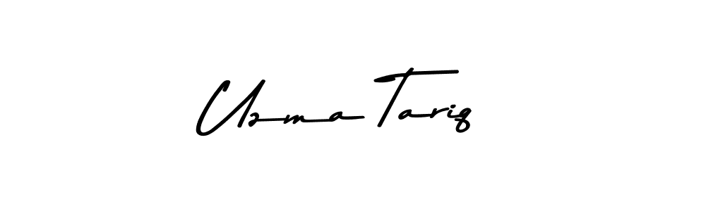 if you are searching for the best signature style for your name Uzma Tariq. so please give up your signature search. here we have designed multiple signature styles  using Asem Kandis PERSONAL USE. Uzma Tariq signature style 9 images and pictures png