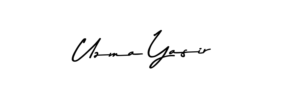 Use a signature maker to create a handwritten signature online. With this signature software, you can design (Asem Kandis PERSONAL USE) your own signature for name Uzma Yasir. Uzma Yasir signature style 9 images and pictures png