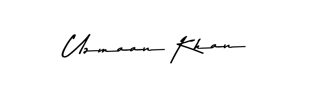 Use a signature maker to create a handwritten signature online. With this signature software, you can design (Asem Kandis PERSONAL USE) your own signature for name Uzmaan Khan. Uzmaan Khan signature style 9 images and pictures png