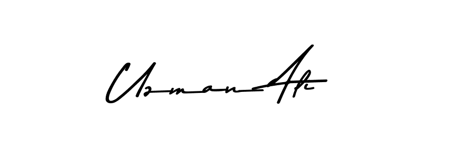 How to make Uzman Ali name signature. Use Asem Kandis PERSONAL USE style for creating short signs online. This is the latest handwritten sign. Uzman Ali signature style 9 images and pictures png