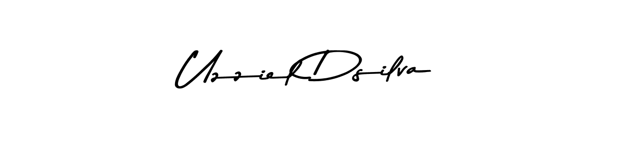 How to make Uzziel Dsilva name signature. Use Asem Kandis PERSONAL USE style for creating short signs online. This is the latest handwritten sign. Uzziel Dsilva signature style 9 images and pictures png