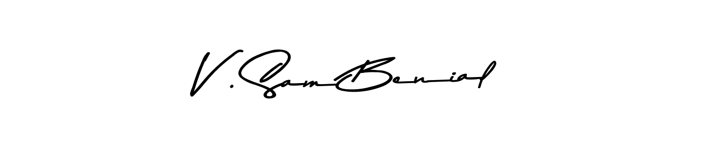 Also we have V . Sam Benial name is the best signature style. Create professional handwritten signature collection using Asem Kandis PERSONAL USE autograph style. V . Sam Benial signature style 9 images and pictures png