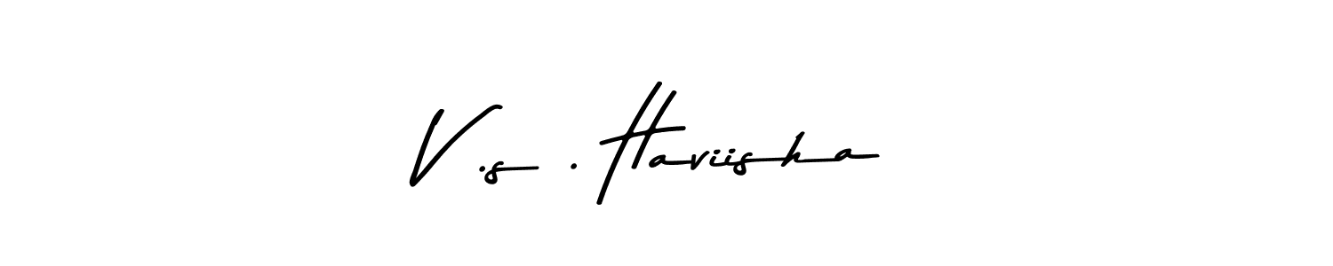 Use a signature maker to create a handwritten signature online. With this signature software, you can design (Asem Kandis PERSONAL USE) your own signature for name V .s . Haviisha. V .s . Haviisha signature style 9 images and pictures png