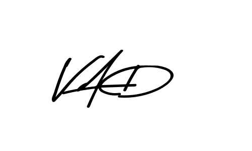 Also we have V A D name is the best signature style. Create professional handwritten signature collection using Asem Kandis PERSONAL USE autograph style. V A D signature style 9 images and pictures png