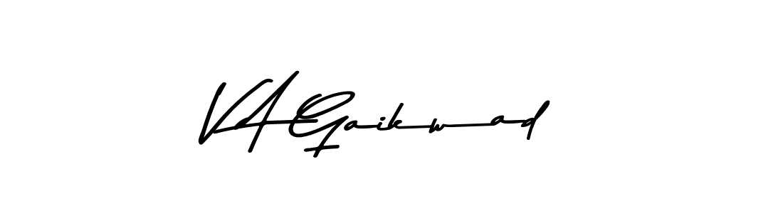 Use a signature maker to create a handwritten signature online. With this signature software, you can design (Asem Kandis PERSONAL USE) your own signature for name V A Gaikwad. V A Gaikwad signature style 9 images and pictures png