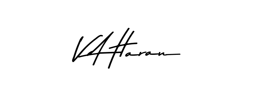 Asem Kandis PERSONAL USE is a professional signature style that is perfect for those who want to add a touch of class to their signature. It is also a great choice for those who want to make their signature more unique. Get V A Haran name to fancy signature for free. V A Haran signature style 9 images and pictures png