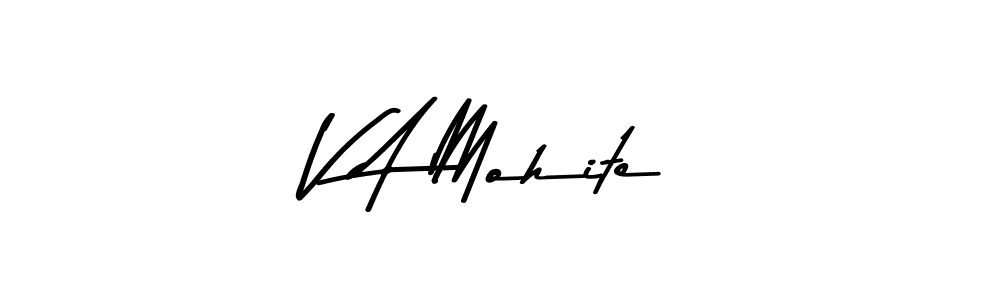 How to make V A Mohite signature? Asem Kandis PERSONAL USE is a professional autograph style. Create handwritten signature for V A Mohite name. V A Mohite signature style 9 images and pictures png