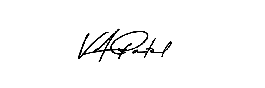 V A Patel stylish signature style. Best Handwritten Sign (Asem Kandis PERSONAL USE) for my name. Handwritten Signature Collection Ideas for my name V A Patel. V A Patel signature style 9 images and pictures png