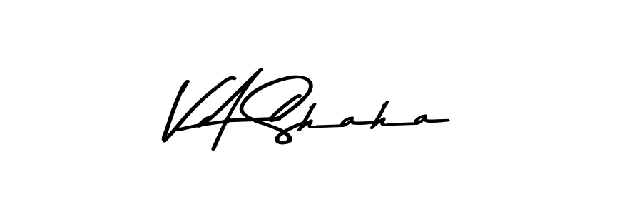 You should practise on your own different ways (Asem Kandis PERSONAL USE) to write your name (V A Shaha) in signature. don't let someone else do it for you. V A Shaha signature style 9 images and pictures png