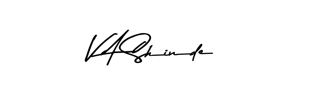 The best way (Asem Kandis PERSONAL USE) to make a short signature is to pick only two or three words in your name. The name V A Shinde include a total of six letters. For converting this name. V A Shinde signature style 9 images and pictures png