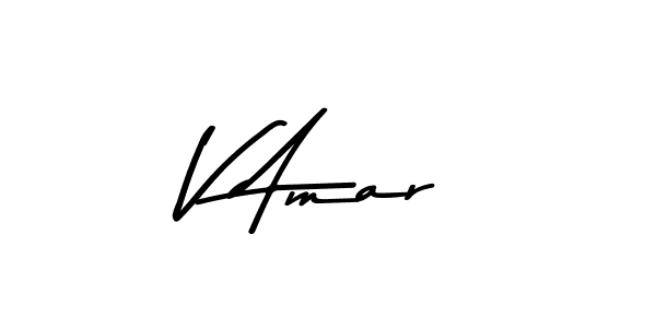 The best way (Asem Kandis PERSONAL USE) to make a short signature is to pick only two or three words in your name. The name V Amar include a total of six letters. For converting this name. V Amar signature style 9 images and pictures png