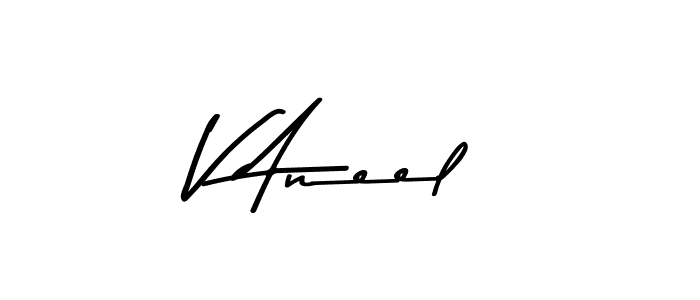 Create a beautiful signature design for name V Aneel. With this signature (Asem Kandis PERSONAL USE) fonts, you can make a handwritten signature for free. V Aneel signature style 9 images and pictures png