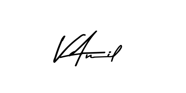 Use a signature maker to create a handwritten signature online. With this signature software, you can design (Asem Kandis PERSONAL USE) your own signature for name V Anil. V Anil signature style 9 images and pictures png