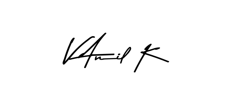 How to Draw V Anil K signature style? Asem Kandis PERSONAL USE is a latest design signature styles for name V Anil K. V Anil K signature style 9 images and pictures png