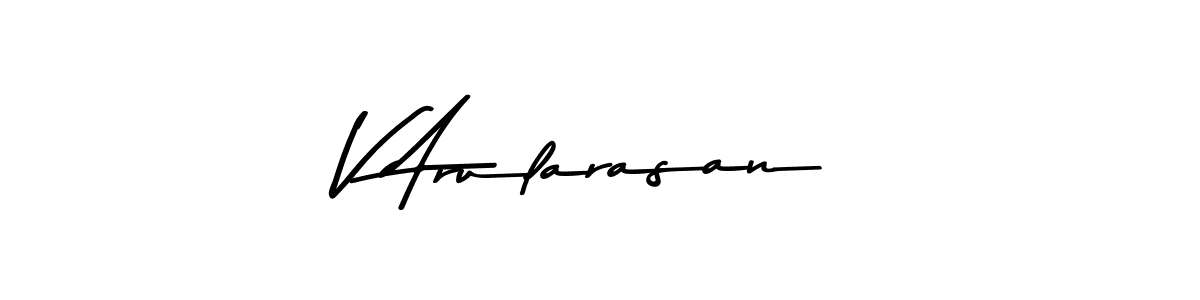 Design your own signature with our free online signature maker. With this signature software, you can create a handwritten (Asem Kandis PERSONAL USE) signature for name V Arularasan. V Arularasan signature style 9 images and pictures png