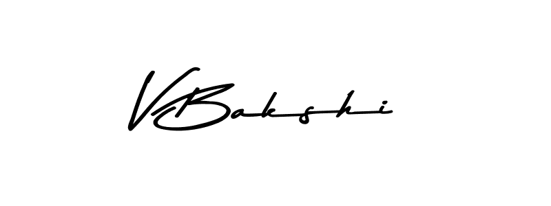 Use a signature maker to create a handwritten signature online. With this signature software, you can design (Asem Kandis PERSONAL USE) your own signature for name V Bakshi. V Bakshi signature style 9 images and pictures png