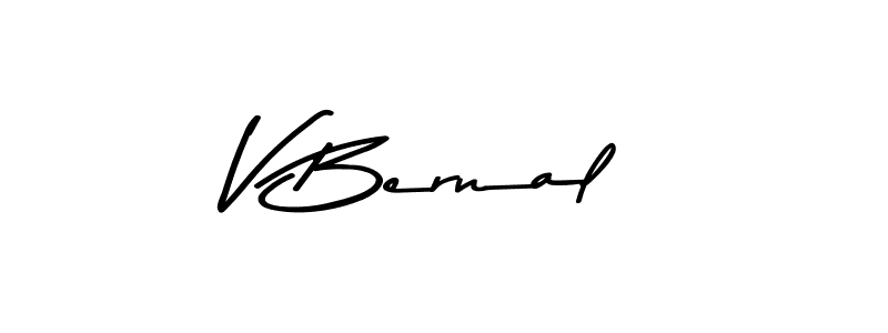 This is the best signature style for the V Bernal name. Also you like these signature font (Asem Kandis PERSONAL USE). Mix name signature. V Bernal signature style 9 images and pictures png