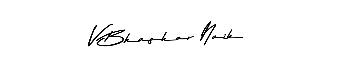 The best way (Asem Kandis PERSONAL USE) to make a short signature is to pick only two or three words in your name. The name V Bhaskar Naik include a total of six letters. For converting this name. V Bhaskar Naik signature style 9 images and pictures png