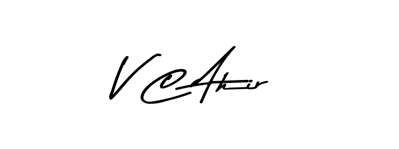 You can use this online signature creator to create a handwritten signature for the name V C Ahir. This is the best online autograph maker. V C Ahir signature style 9 images and pictures png