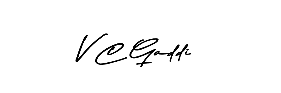 This is the best signature style for the V C Gaddi name. Also you like these signature font (Asem Kandis PERSONAL USE). Mix name signature. V C Gaddi signature style 9 images and pictures png