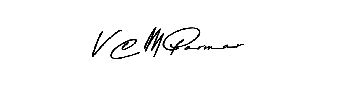 The best way (Asem Kandis PERSONAL USE) to make a short signature is to pick only two or three words in your name. The name V C M Parmar include a total of six letters. For converting this name. V C M Parmar signature style 9 images and pictures png