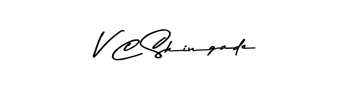 V C Shingade stylish signature style. Best Handwritten Sign (Asem Kandis PERSONAL USE) for my name. Handwritten Signature Collection Ideas for my name V C Shingade. V C Shingade signature style 9 images and pictures png