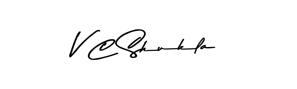 Use a signature maker to create a handwritten signature online. With this signature software, you can design (Asem Kandis PERSONAL USE) your own signature for name V C Shukla. V C Shukla signature style 9 images and pictures png