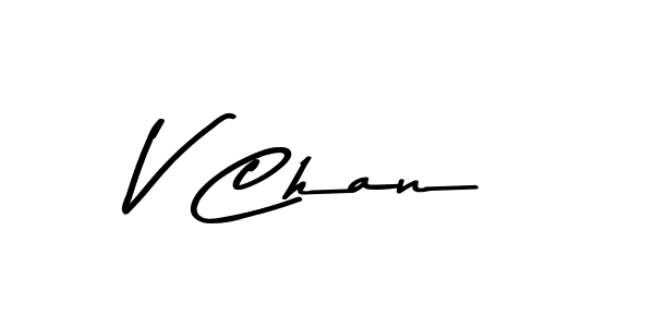 Create a beautiful signature design for name V Chan. With this signature (Asem Kandis PERSONAL USE) fonts, you can make a handwritten signature for free. V Chan signature style 9 images and pictures png
