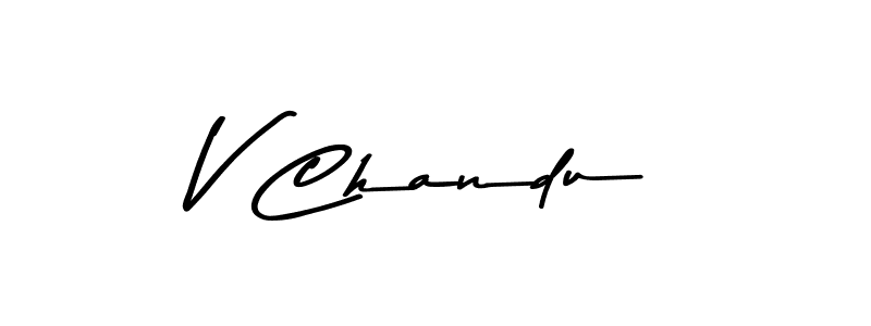 Create a beautiful signature design for name V Chandu. With this signature (Asem Kandis PERSONAL USE) fonts, you can make a handwritten signature for free. V Chandu signature style 9 images and pictures png