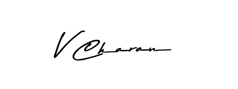 Design your own signature with our free online signature maker. With this signature software, you can create a handwritten (Asem Kandis PERSONAL USE) signature for name V Charan. V Charan signature style 9 images and pictures png