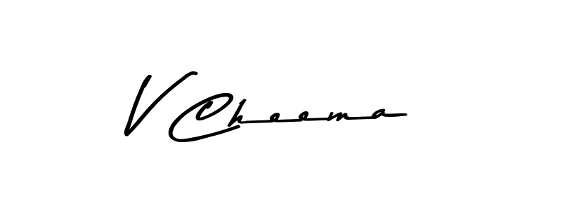 Make a beautiful signature design for name V Cheema. With this signature (Asem Kandis PERSONAL USE) style, you can create a handwritten signature for free. V Cheema signature style 9 images and pictures png