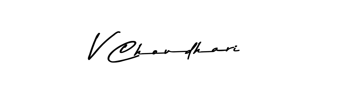 Use a signature maker to create a handwritten signature online. With this signature software, you can design (Asem Kandis PERSONAL USE) your own signature for name V Choudhari. V Choudhari signature style 9 images and pictures png