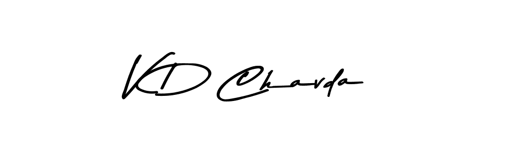 The best way (Asem Kandis PERSONAL USE) to make a short signature is to pick only two or three words in your name. The name V D Chavda include a total of six letters. For converting this name. V D Chavda signature style 9 images and pictures png