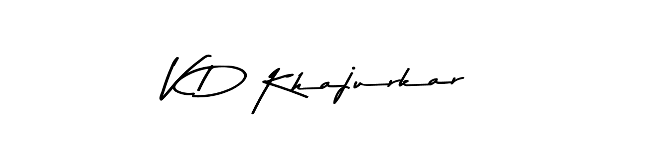 V D Khajurkar stylish signature style. Best Handwritten Sign (Asem Kandis PERSONAL USE) for my name. Handwritten Signature Collection Ideas for my name V D Khajurkar. V D Khajurkar signature style 9 images and pictures png