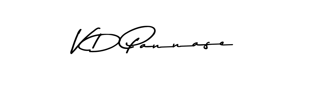 Design your own signature with our free online signature maker. With this signature software, you can create a handwritten (Asem Kandis PERSONAL USE) signature for name V D Pannase. V D Pannase signature style 9 images and pictures png