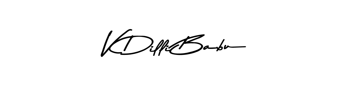 Design your own signature with our free online signature maker. With this signature software, you can create a handwritten (Asem Kandis PERSONAL USE) signature for name V Dilli Babu. V Dilli Babu signature style 9 images and pictures png