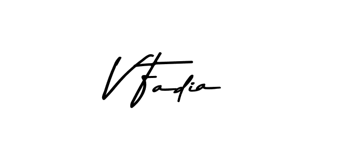 V Fadia stylish signature style. Best Handwritten Sign (Asem Kandis PERSONAL USE) for my name. Handwritten Signature Collection Ideas for my name V Fadia. V Fadia signature style 9 images and pictures png