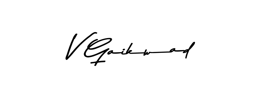 V Gaikwad stylish signature style. Best Handwritten Sign (Asem Kandis PERSONAL USE) for my name. Handwritten Signature Collection Ideas for my name V Gaikwad. V Gaikwad signature style 9 images and pictures png