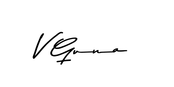 The best way (Asem Kandis PERSONAL USE) to make a short signature is to pick only two or three words in your name. The name V Guna include a total of six letters. For converting this name. V Guna signature style 9 images and pictures png