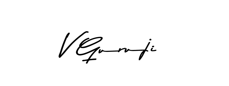 How to Draw V Guruji signature style? Asem Kandis PERSONAL USE is a latest design signature styles for name V Guruji. V Guruji signature style 9 images and pictures png