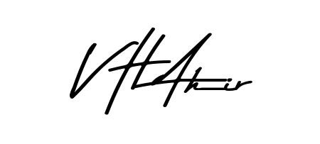 Asem Kandis PERSONAL USE is a professional signature style that is perfect for those who want to add a touch of class to their signature. Get V H Ahir name fancy signature for free. V H Ahir signature style 9 images and pictures png