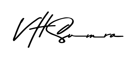 Also we have V H Sumra name is the best signature style. Create professional handwritten signature collection using Asem Kandis PERSONAL USE autograph style. V H Sumra signature style 9 images and pictures png