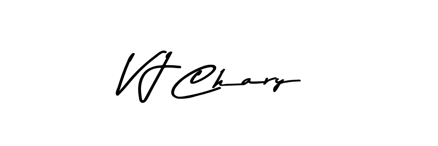 How to make V J Chary name signature. Use Asem Kandis PERSONAL USE style for creating short signs online. This is the latest handwritten sign. V J Chary signature style 9 images and pictures png